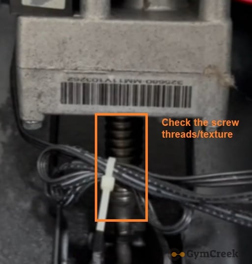nordictrack treadmill motor screw bar threads texture