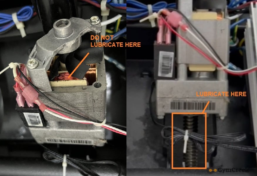 nordictrack treadmill where to lubricate incline motor