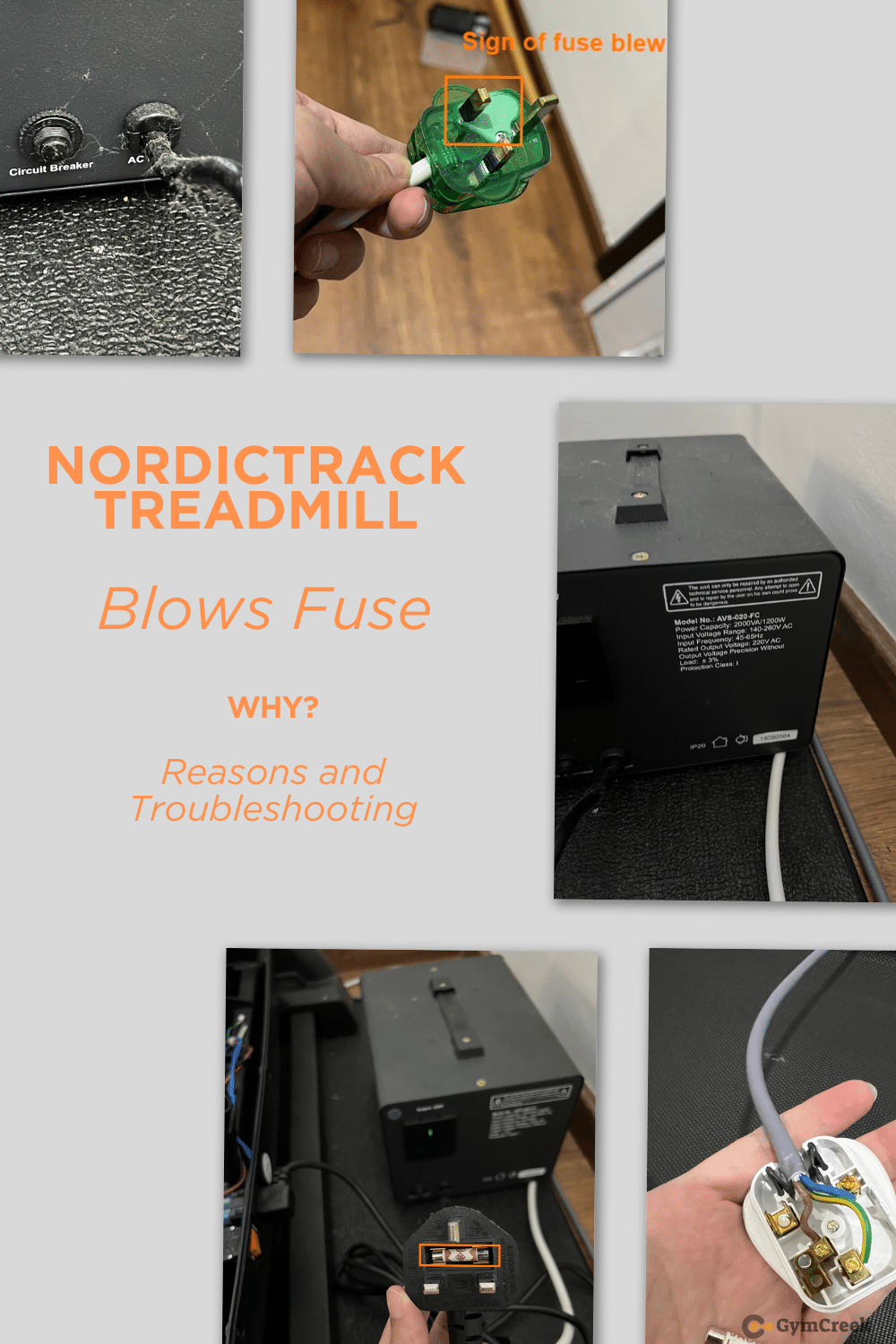 NordicTrack Treadmill Blows Fuse