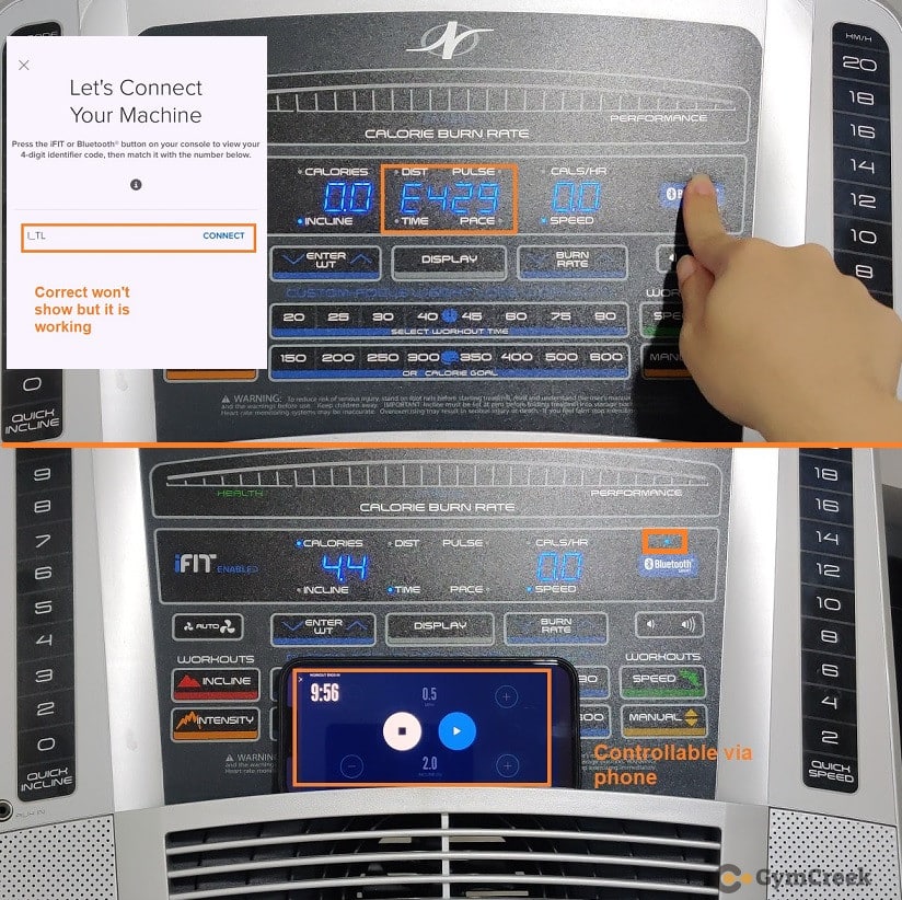 nordictrack treadmill connect bluetooth not working