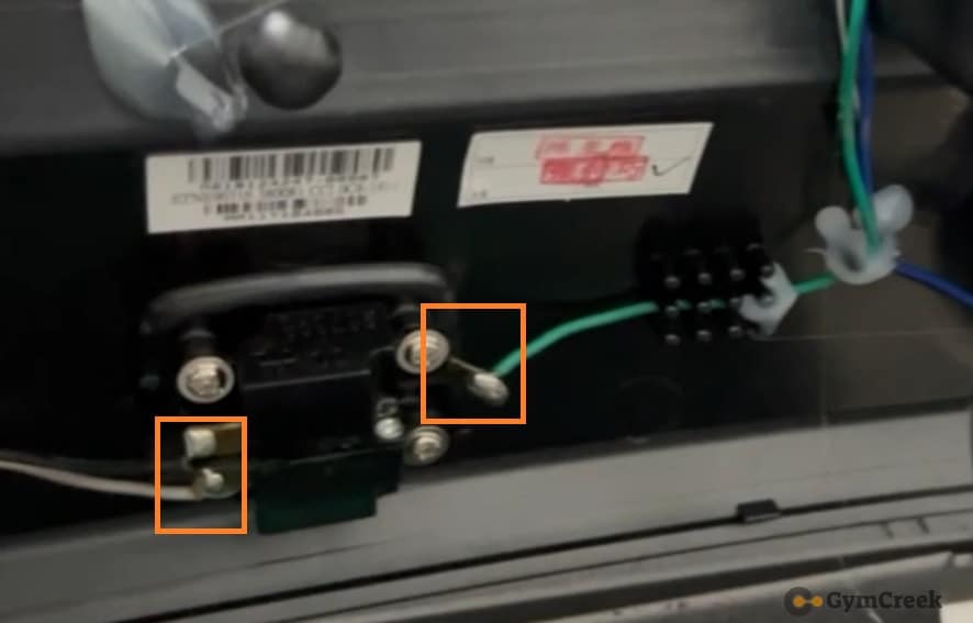 treadmill safety key backside wire connection