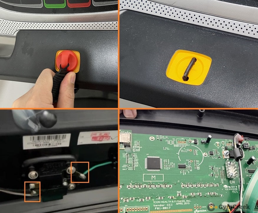 treadmill safety key not working