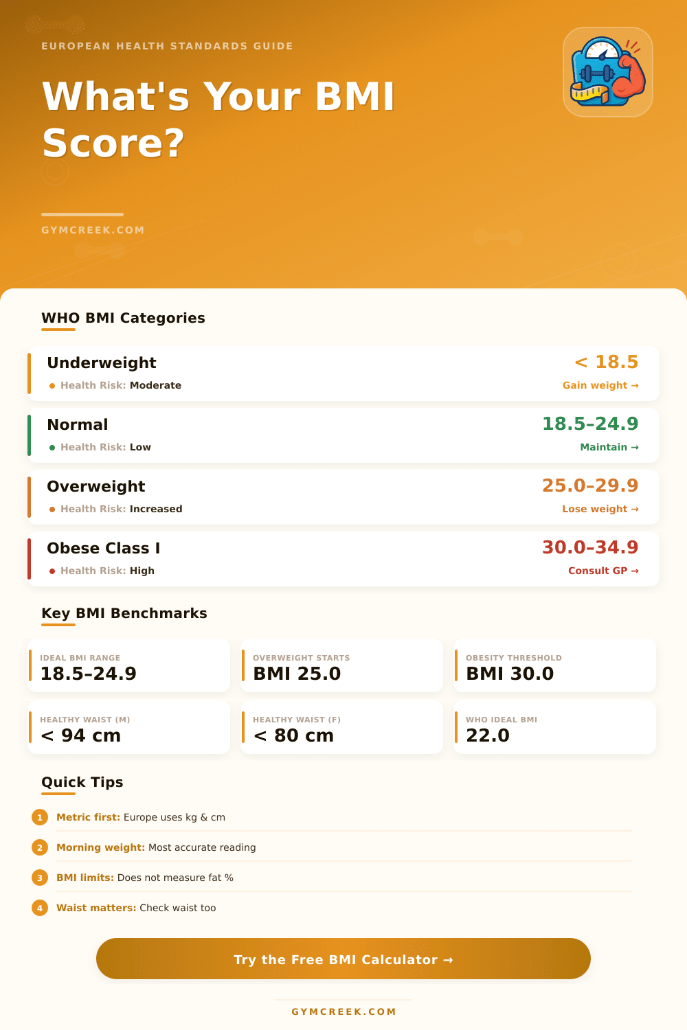 BMI Calculator Europe – Check Your Body Mass Index