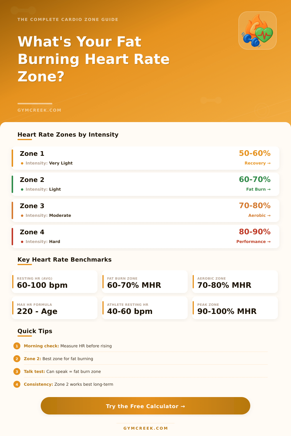 Fat Burning Zone Heart Rate Calculator: Find Your Ideal Range