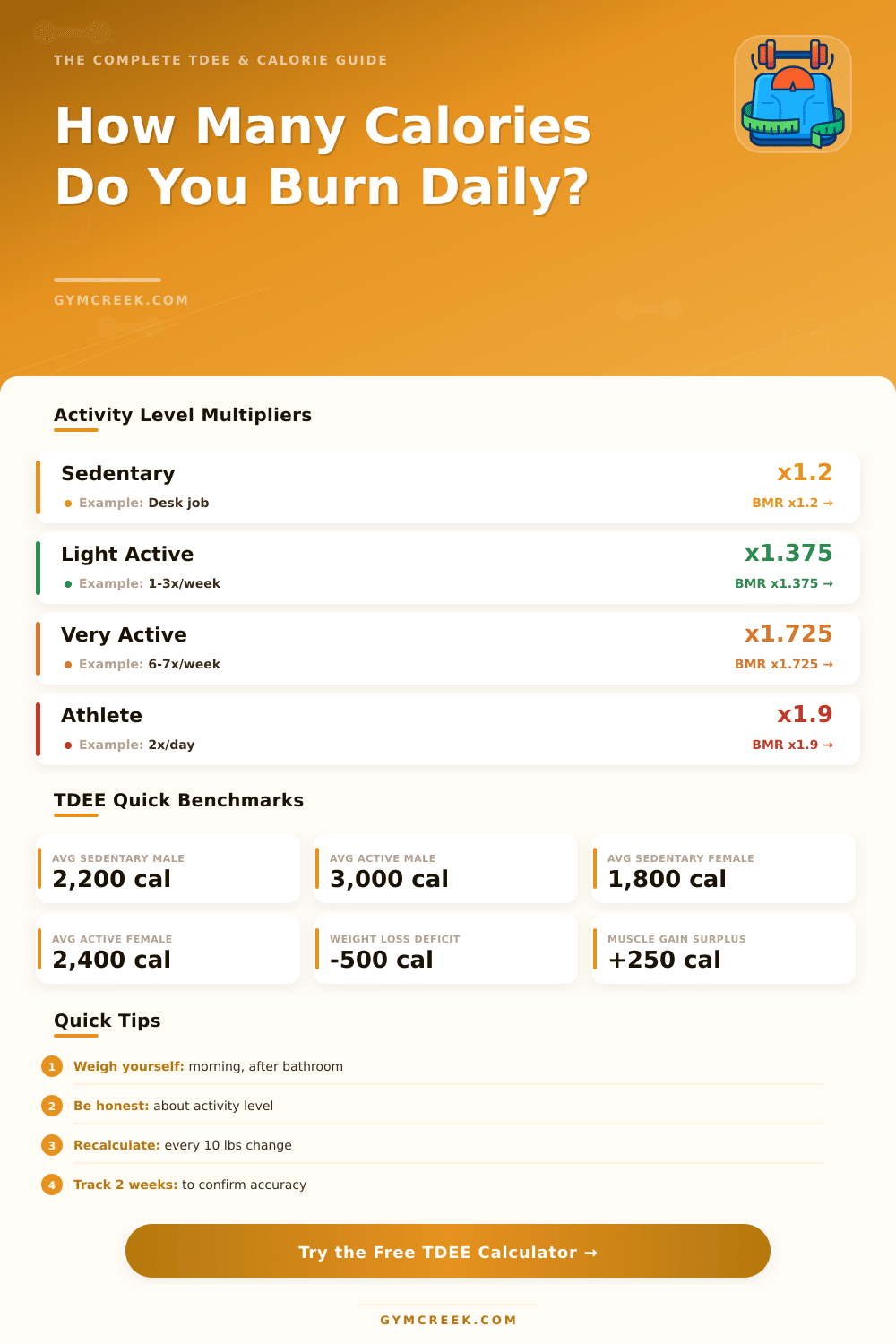 TDEE Calculator: Find Your Daily Calorie Needs Free