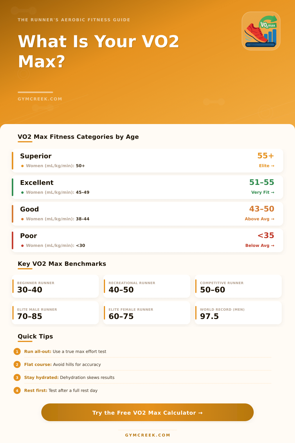 VO2 Max Calculator for Runners: Estimate Your Aerobic Fitness