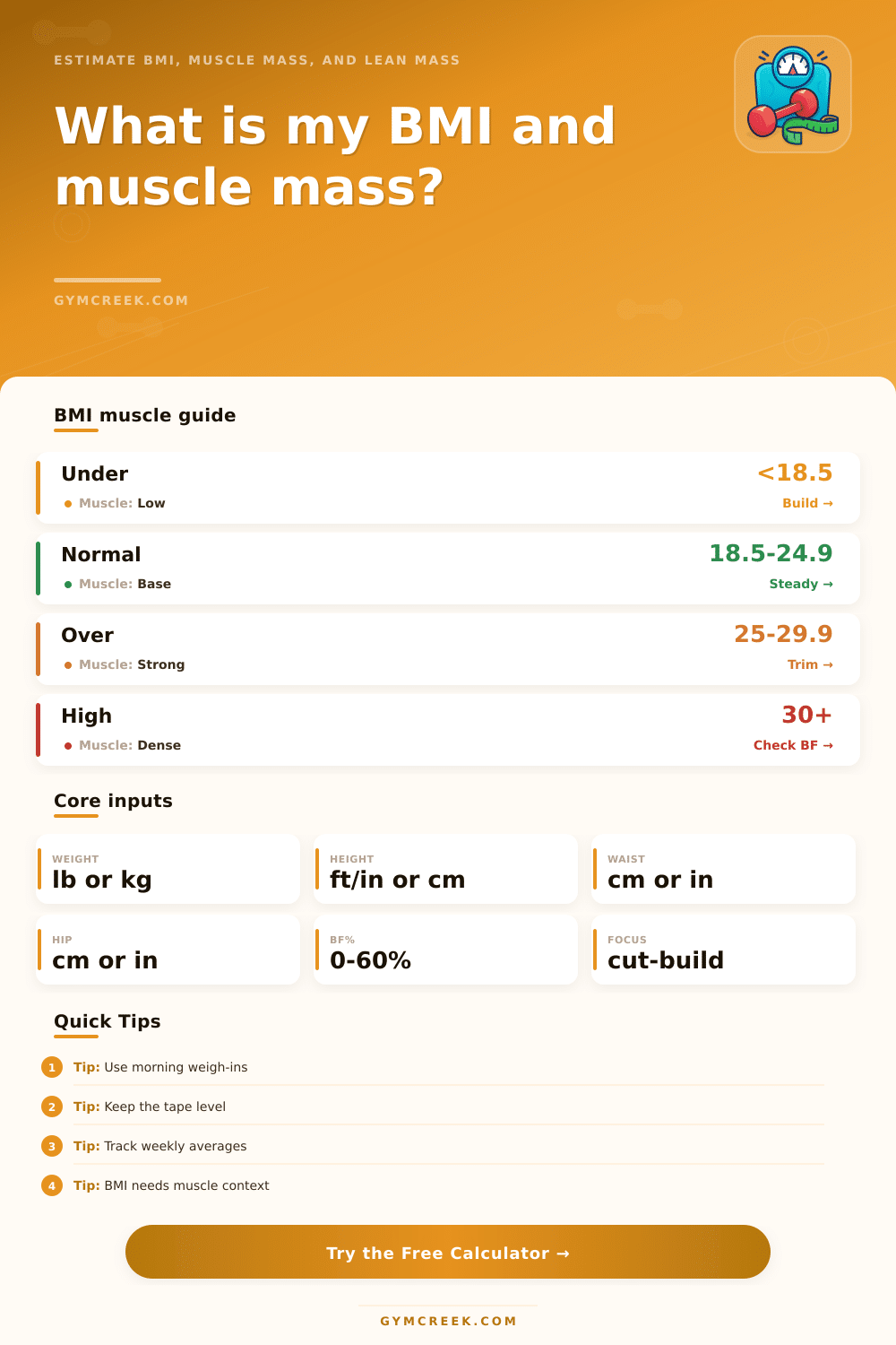 BMI Calculator Muscle Mass