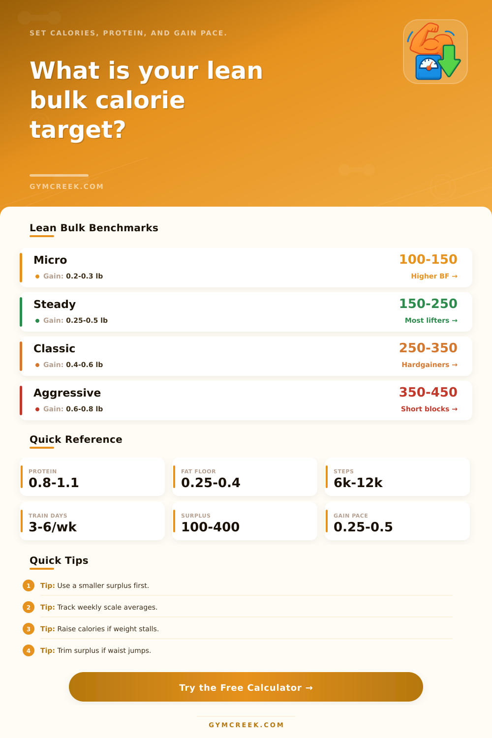 Lean Bulk Calorie Calculator