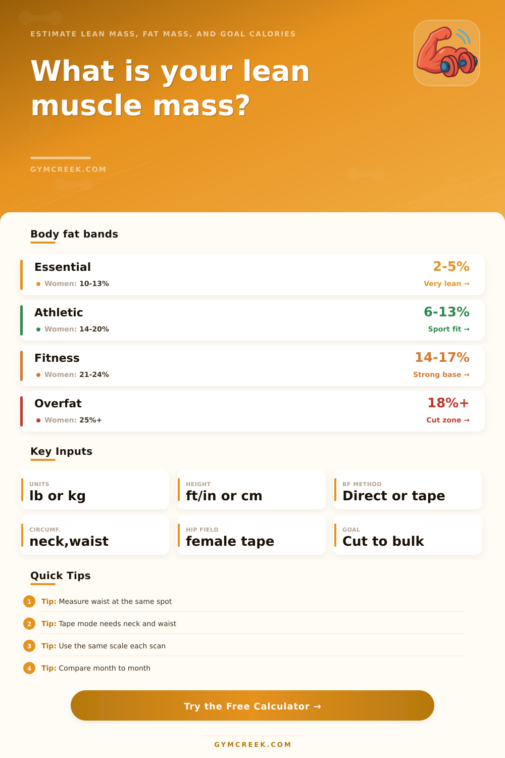 Lean Muscle Mass Calculator
