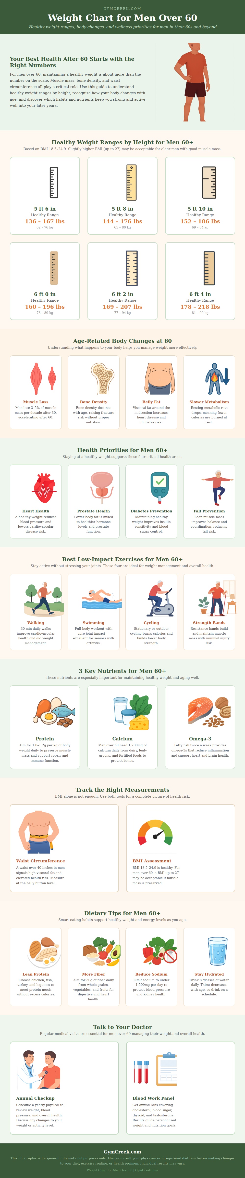 Weight Chart For Men Over 60