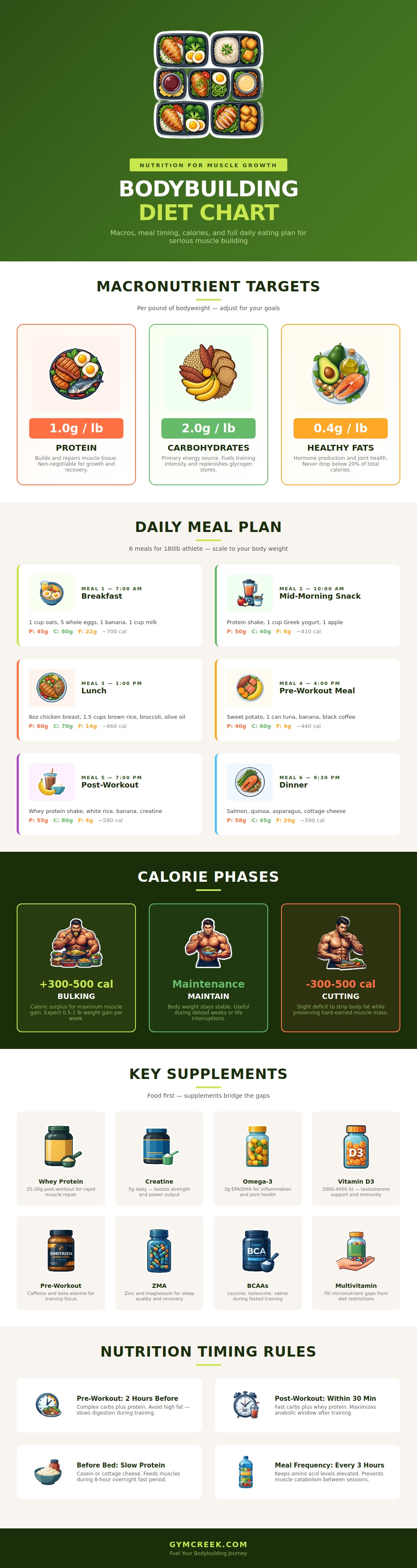 Bodybuilding Diet Chart