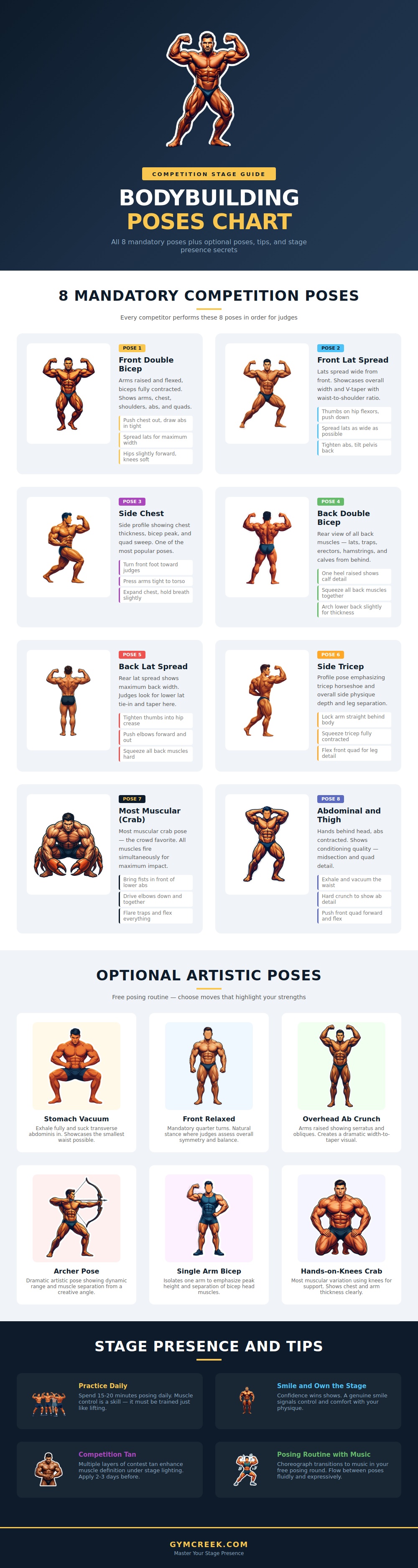 Bodybuilding Poses Chart