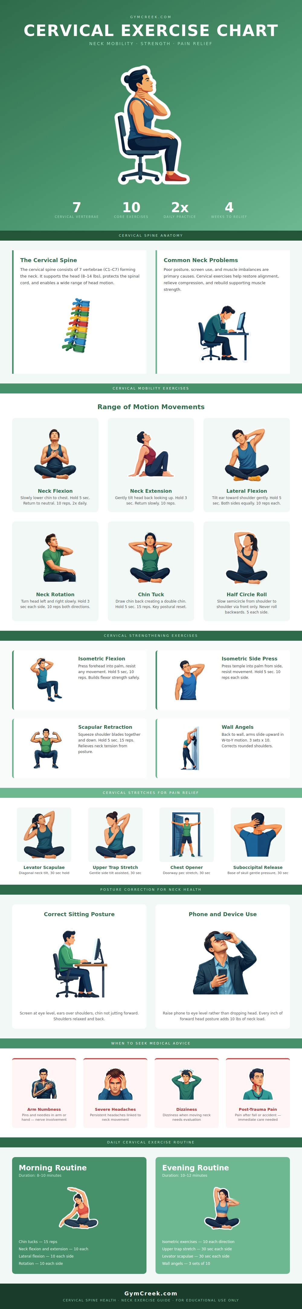 Cervical Exercise Chart
