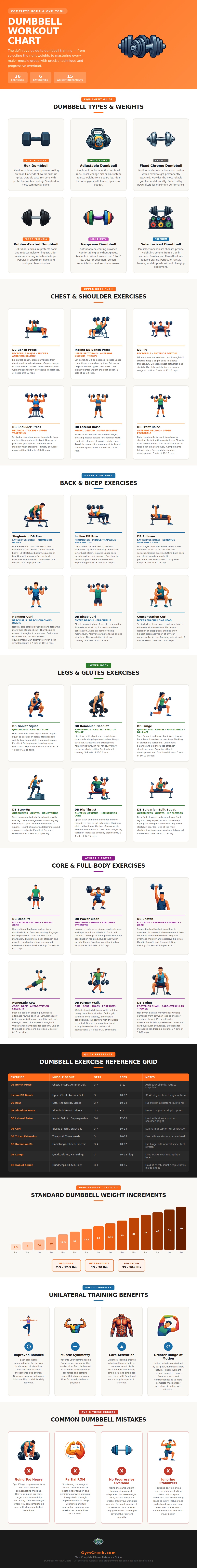 Dumbbell Workout Chart