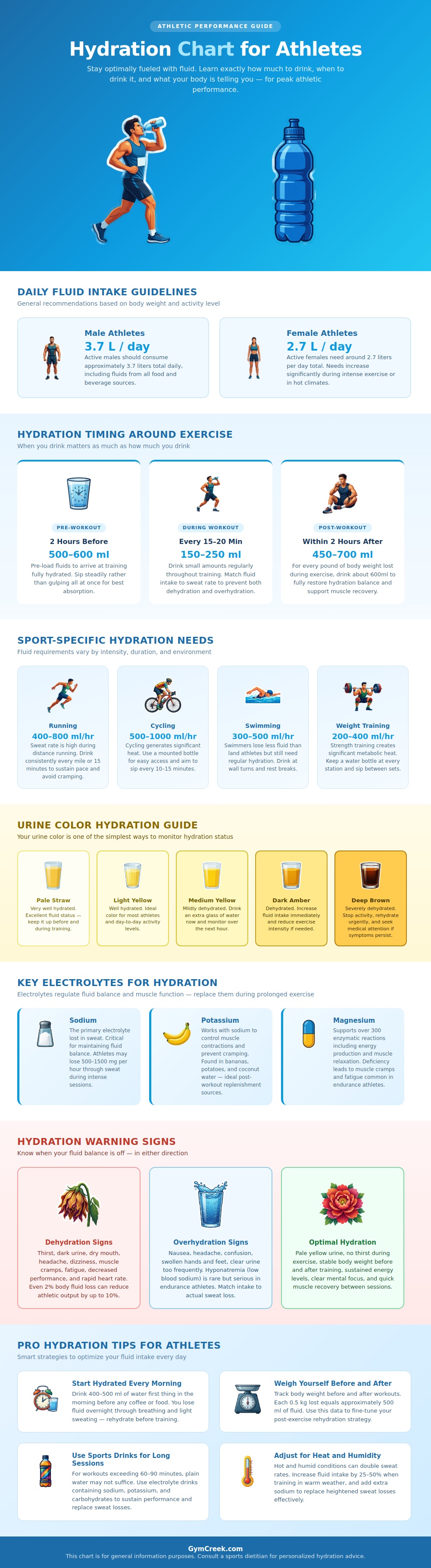 Hydration Chart Athletes