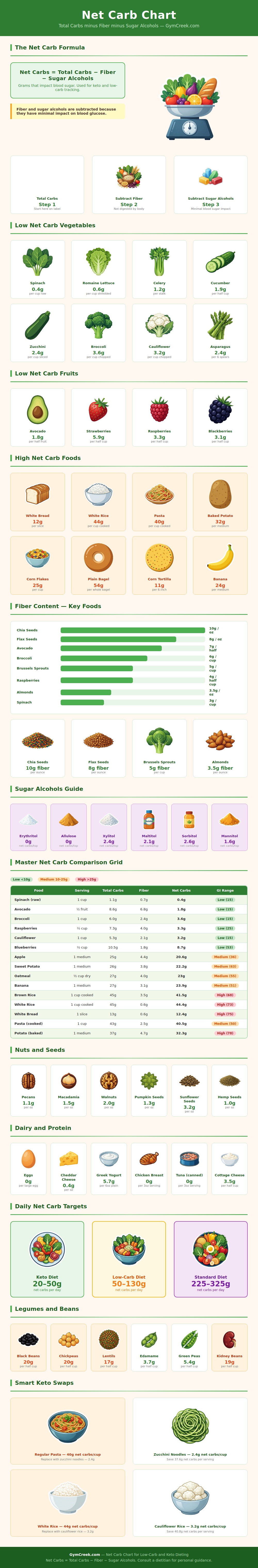 Net Carb Chart