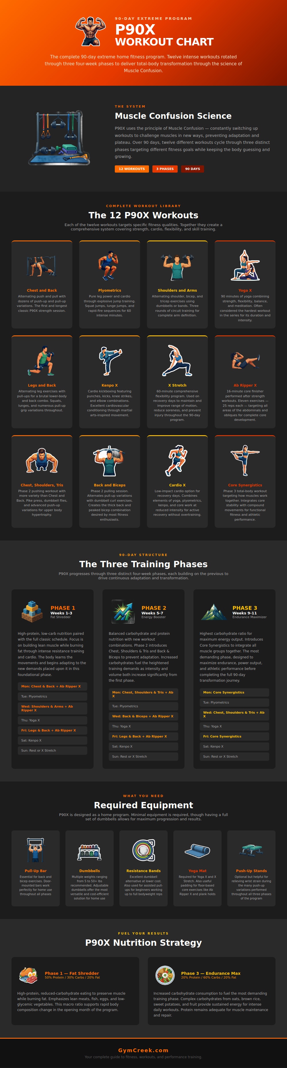 P90x Workout Chart