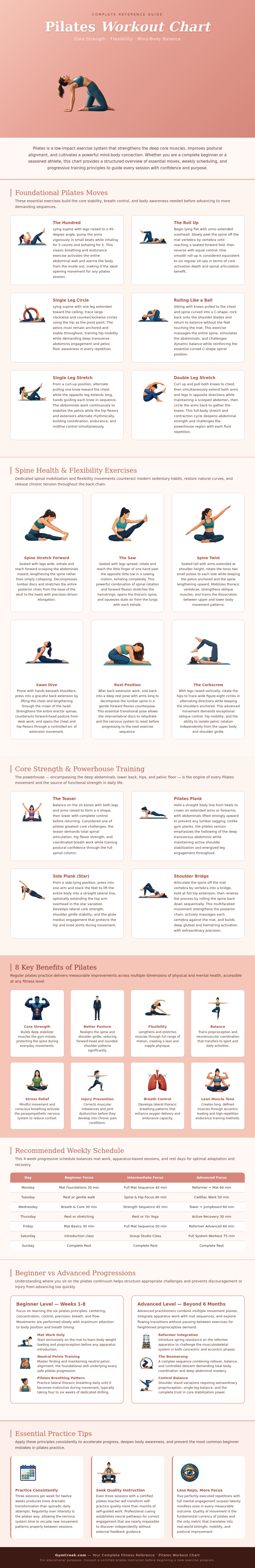 Pilates Workout Chart