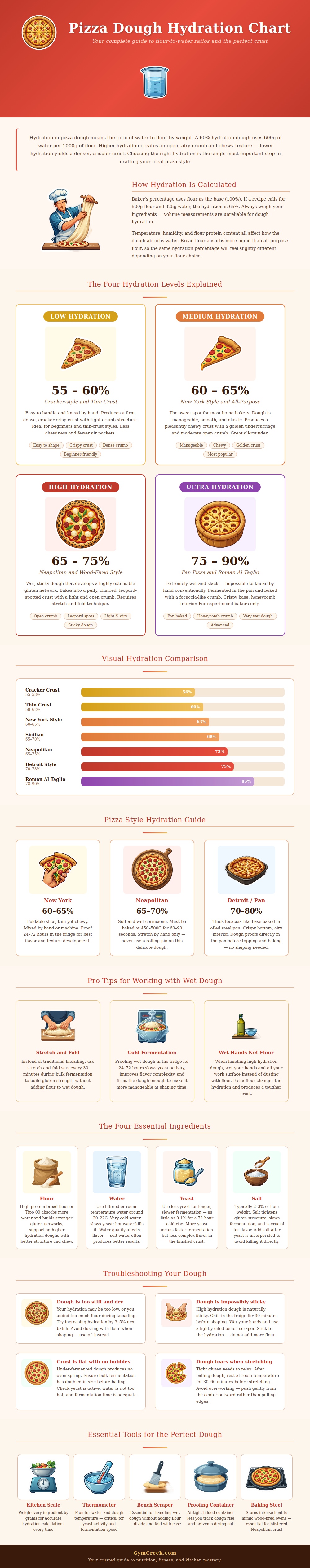 Pizza Dough Hydration Chart