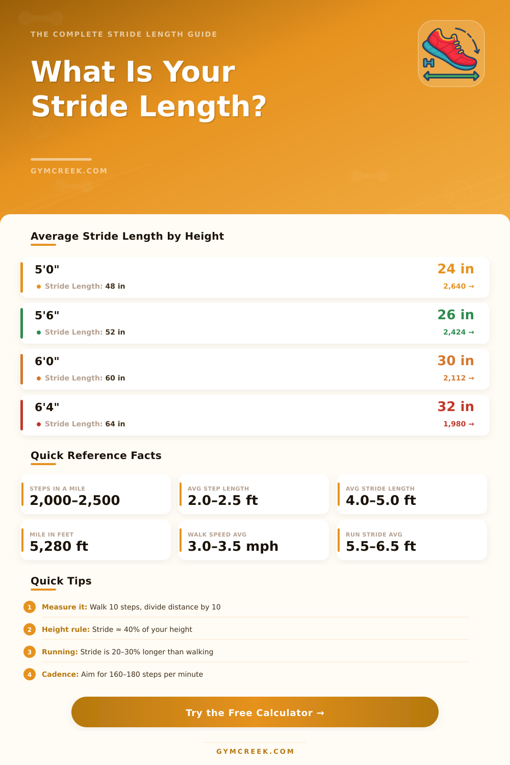 Stride Length Calculator: Find Your Steps Per Mile