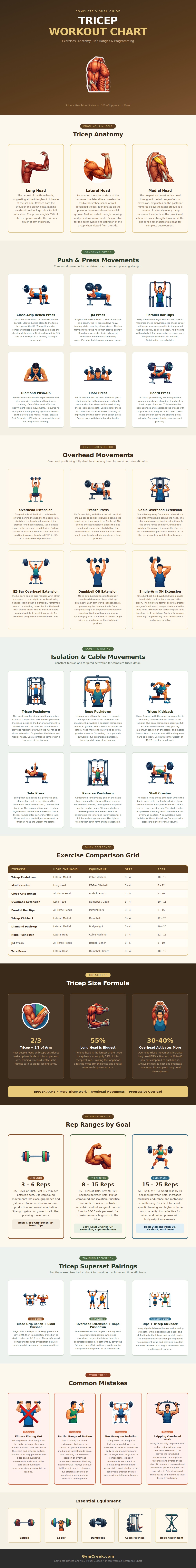 Tricep Workout Chart