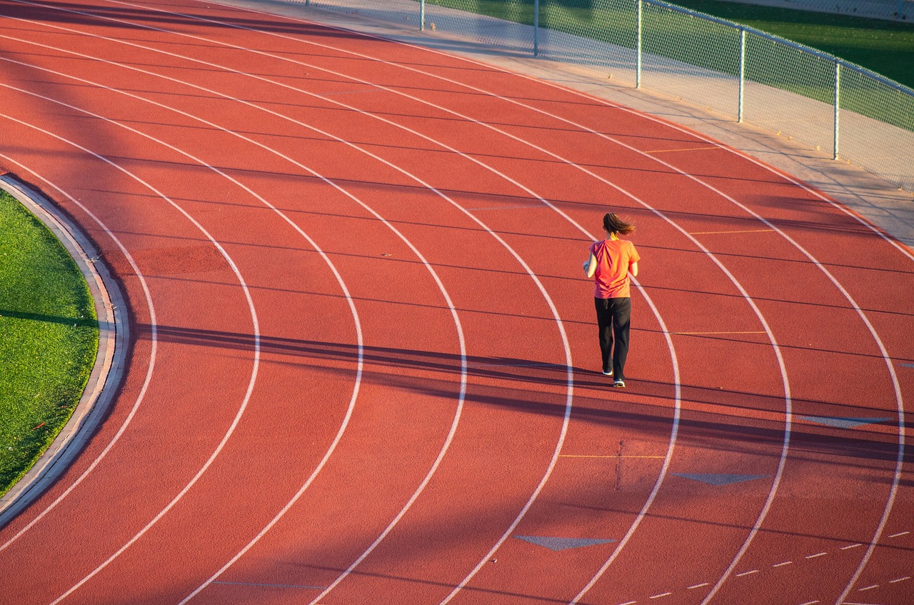 athlete running track athlete running track