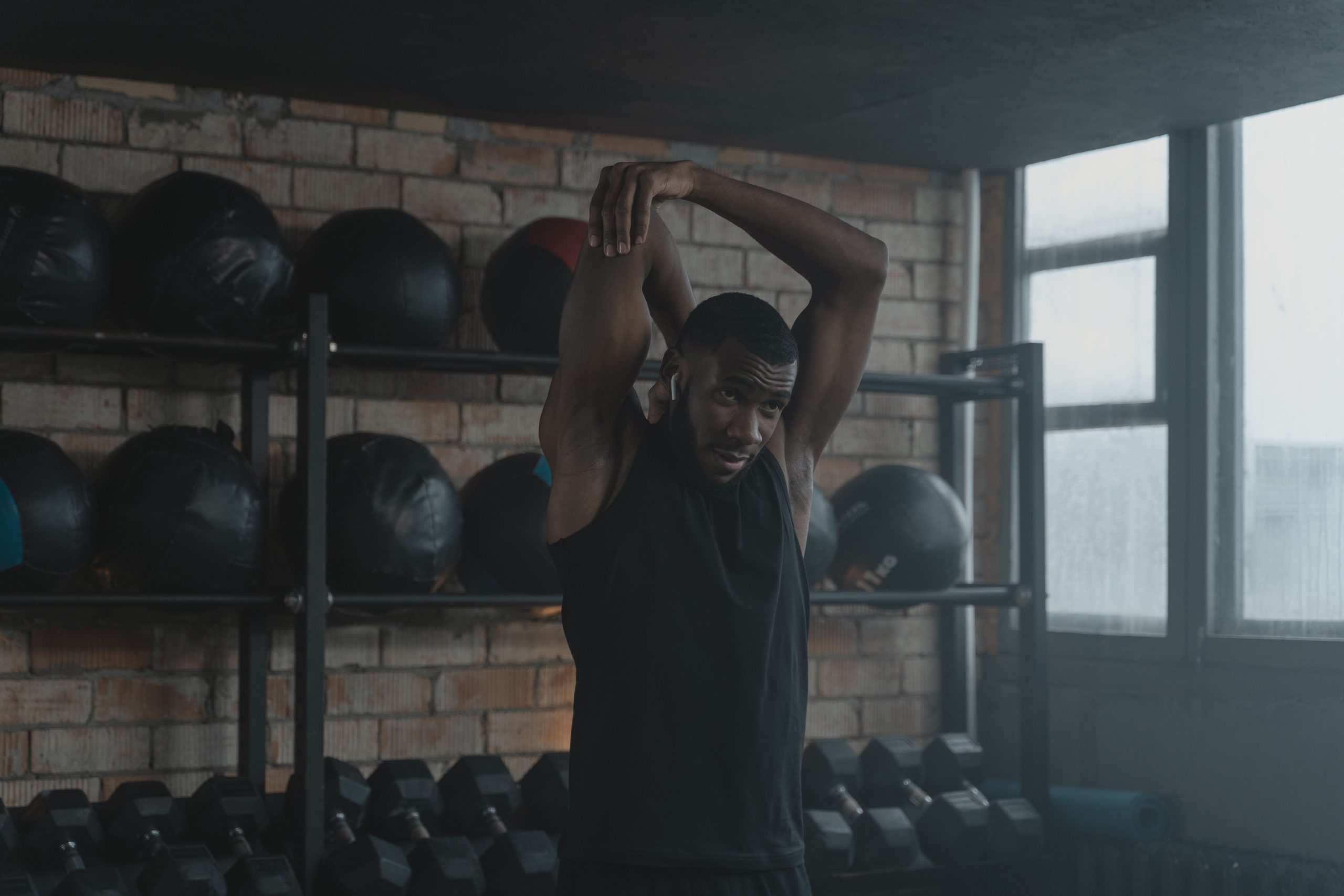 athlete warming up gym athlete warming up gym