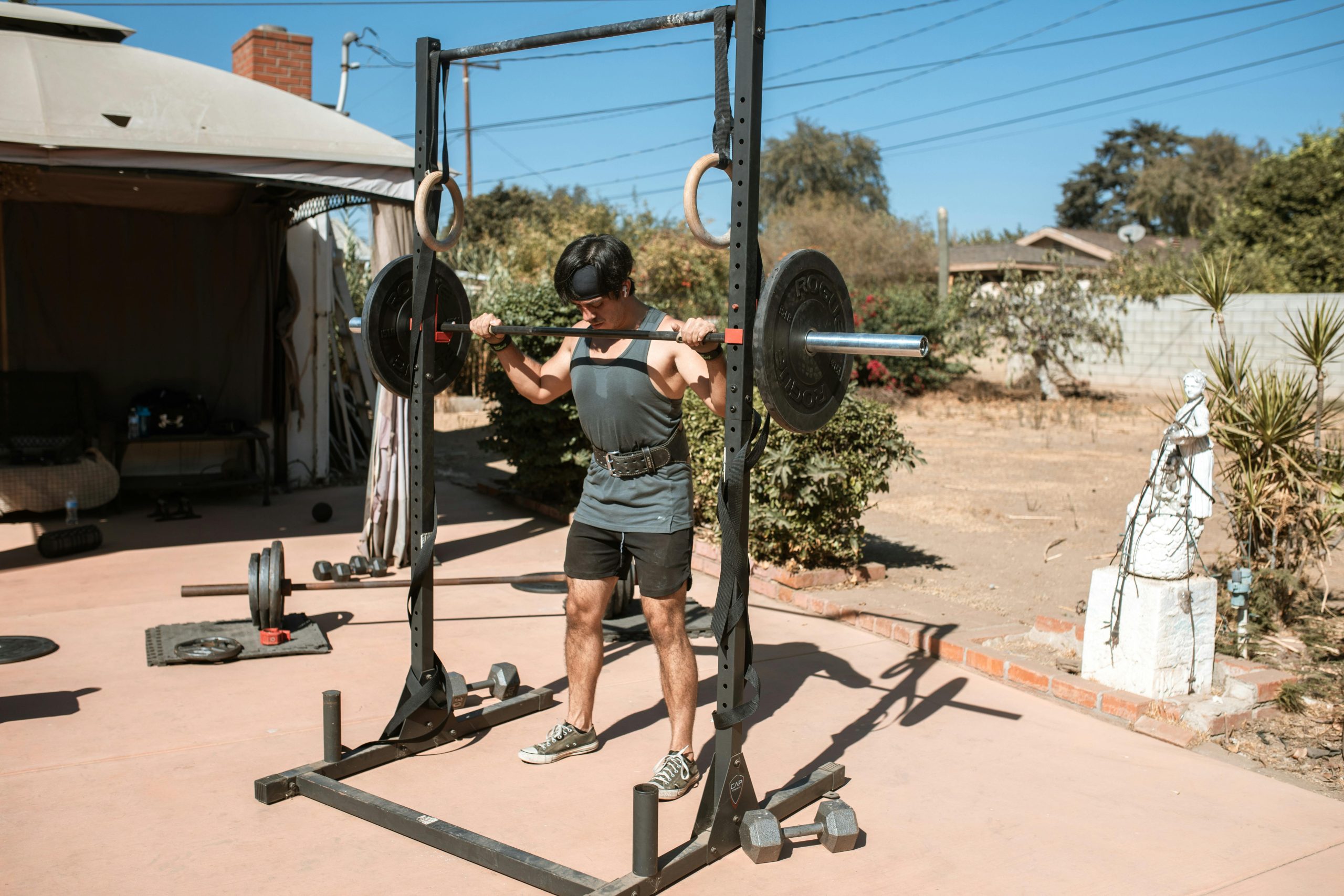 barbell on back barbell on back