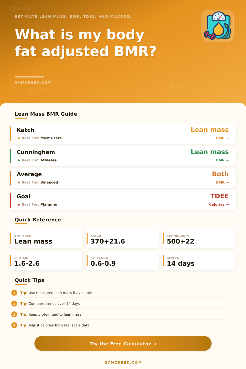 Body Fat BMR Calculator
