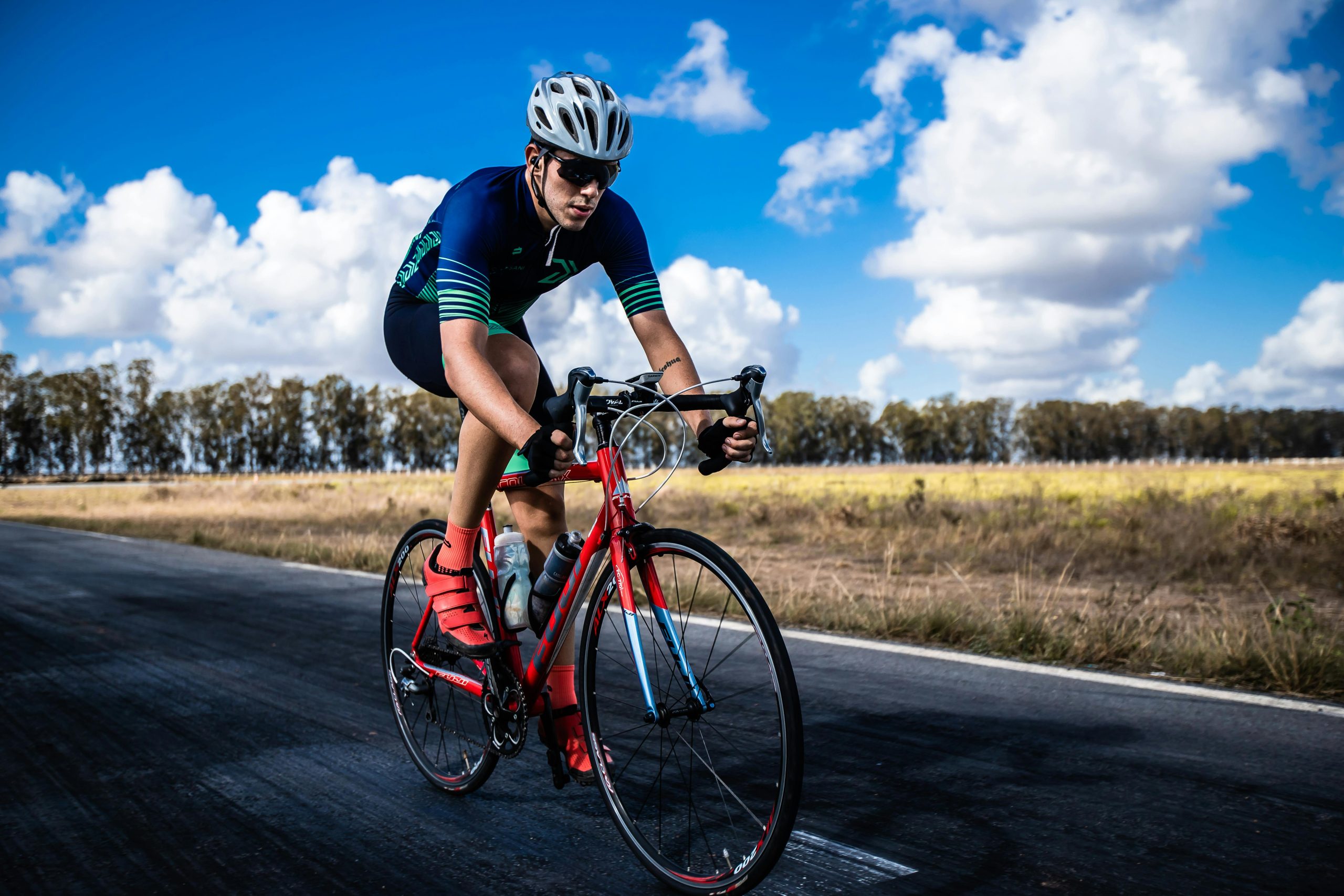 cyclist riding road cyclist riding road