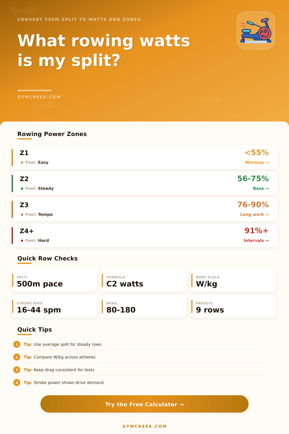 Rowing Power Calculator