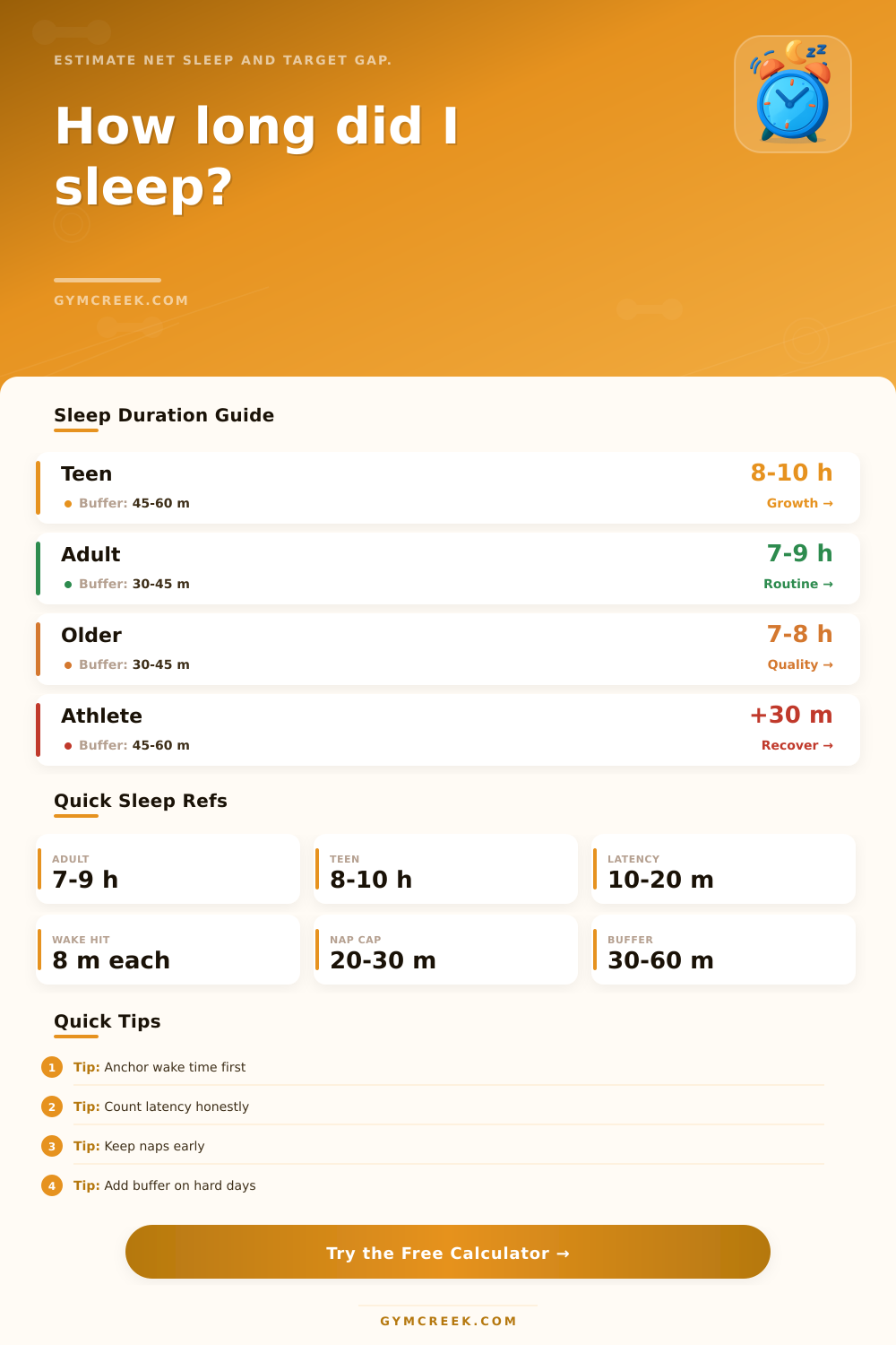 Sleep Duration Calculator