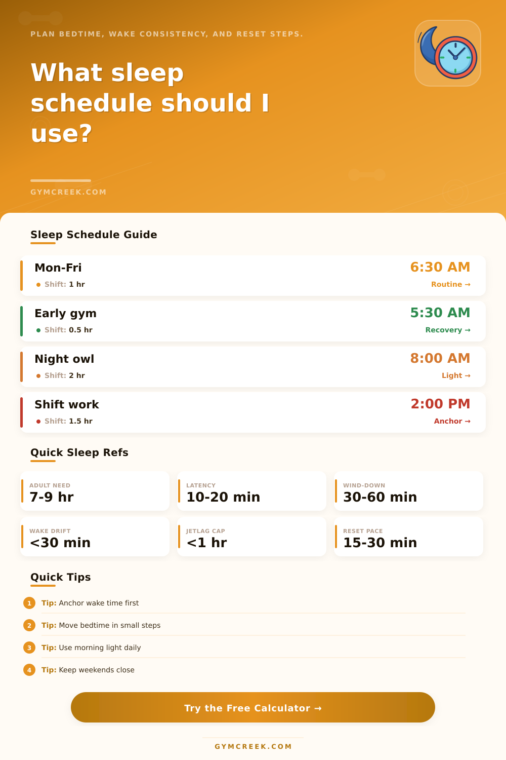 Sleep Schedule Calculator