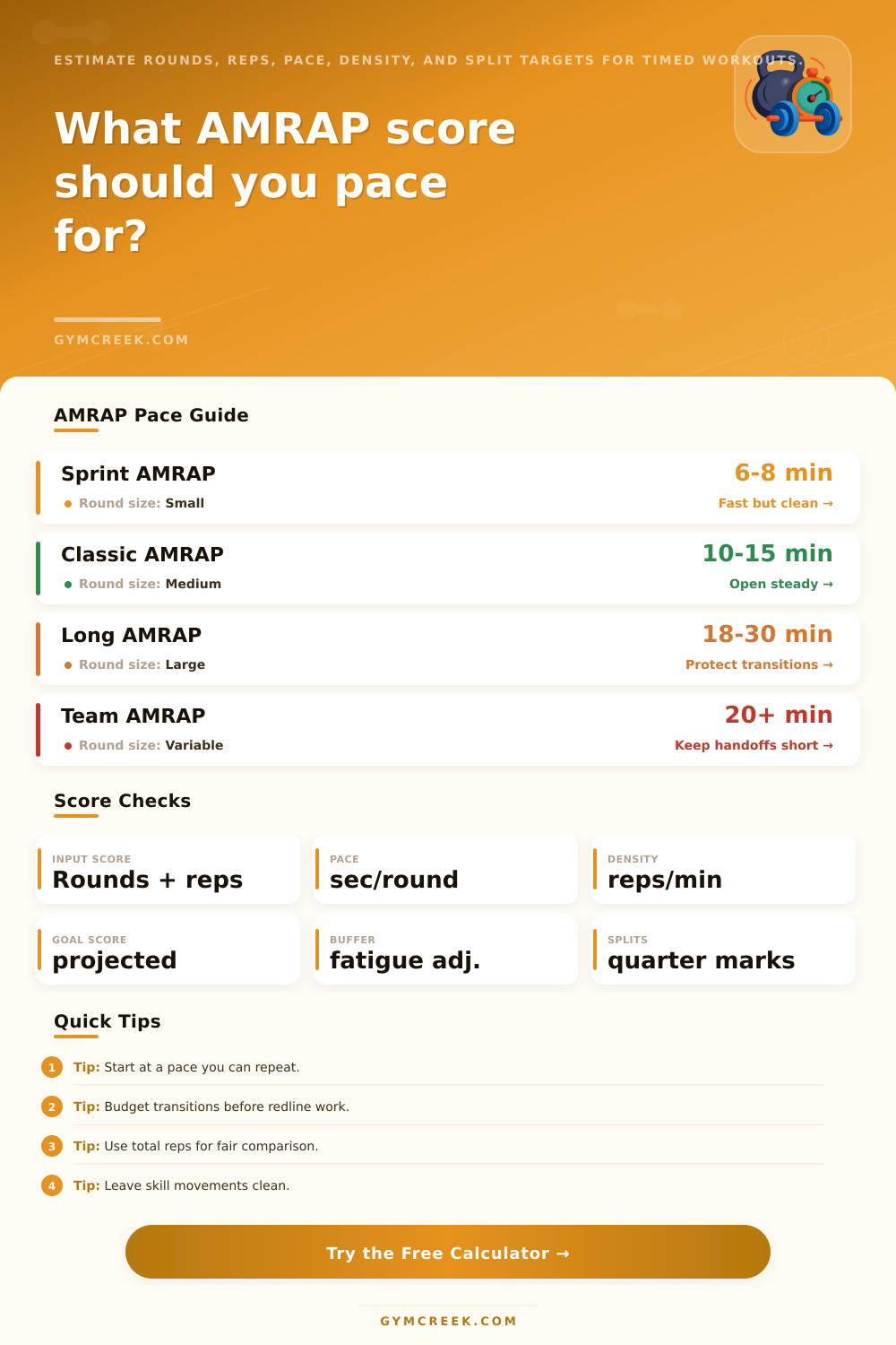 AMRAP Rounds Calculator
