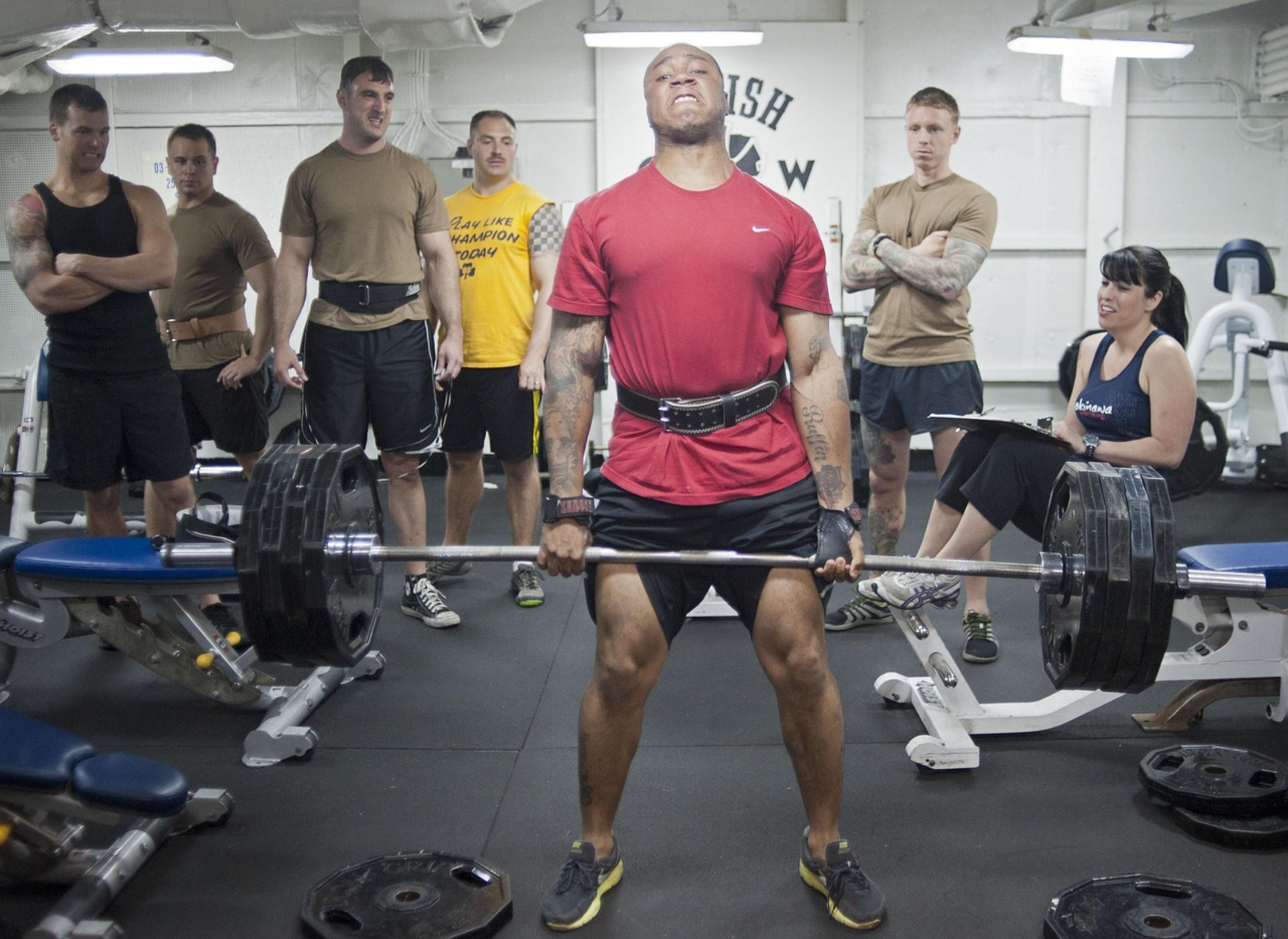 bent barbell under load bent barbell under load