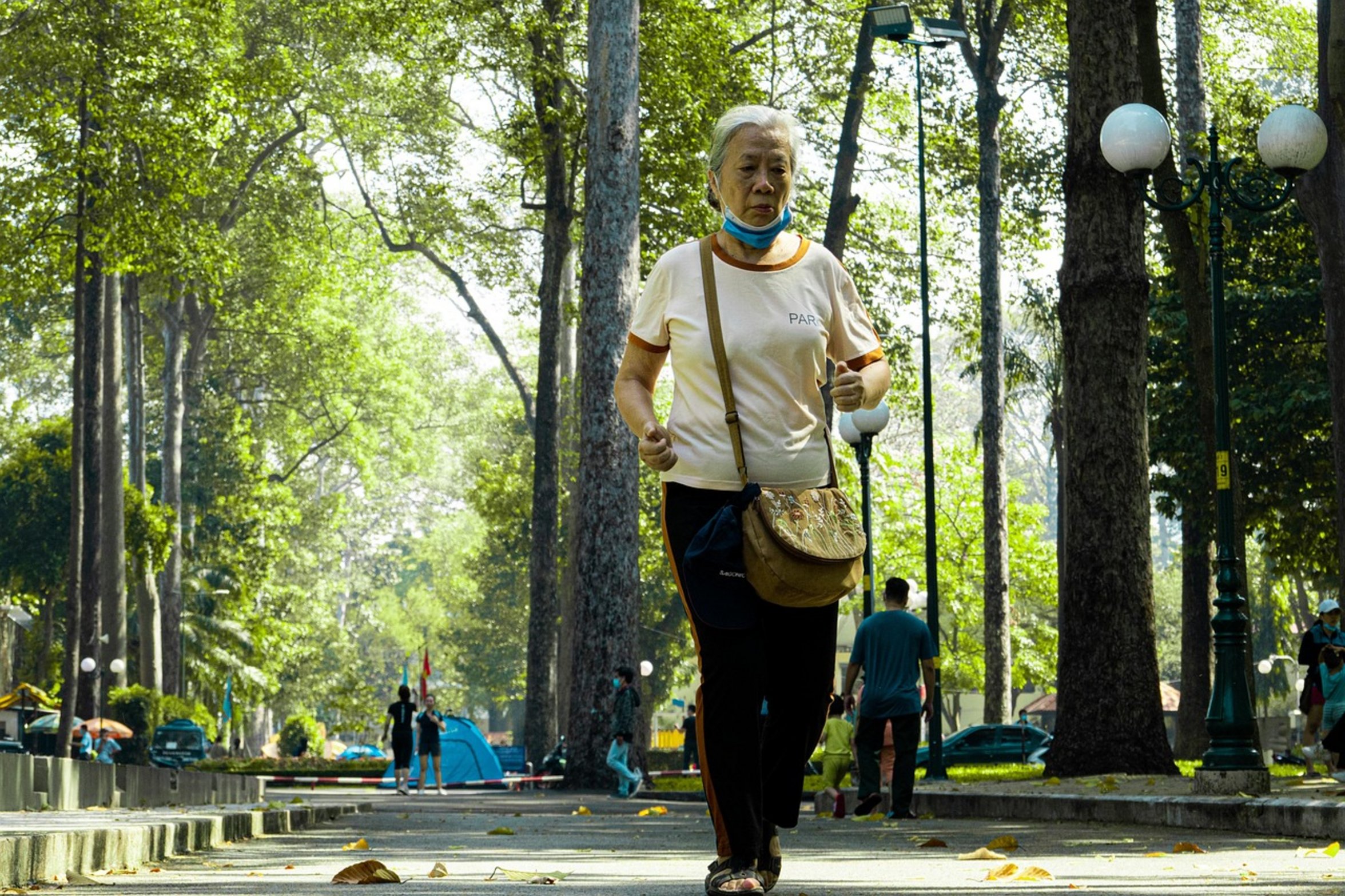 person walking in park person walking in park